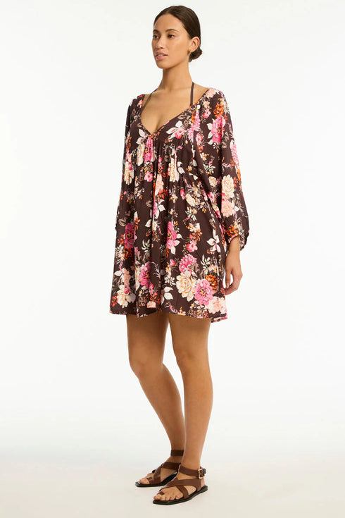 Sea Level Rosewood Boho Short Dress